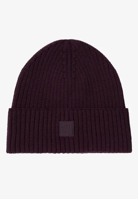 Beanie in Unifarbe eggplant red