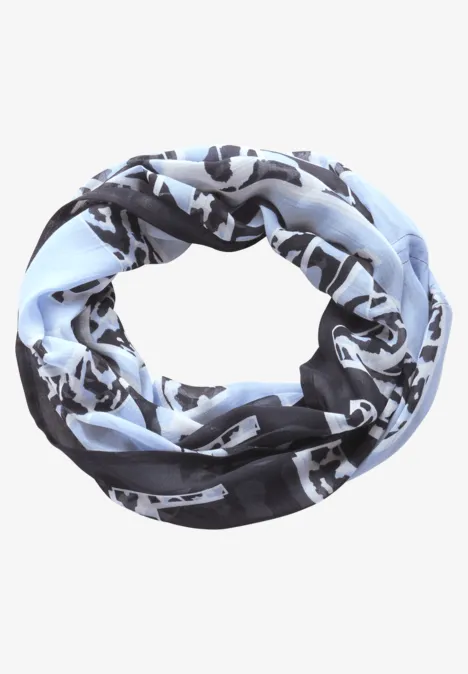 Gemusterter Loop Schal urban dark blue