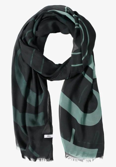 Foulard à motifs ink green