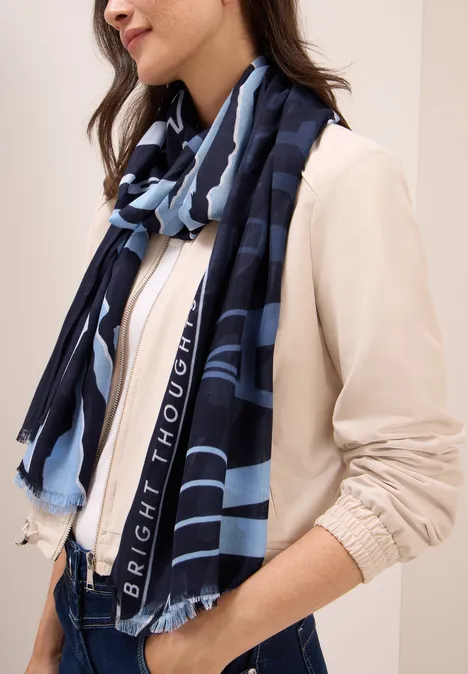 Sjaal met patroon urban dark blue