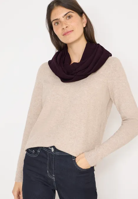 Sjaal met lus eggplant red