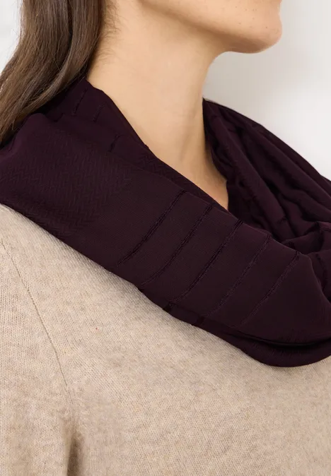 Sjaal met lus eggplant red