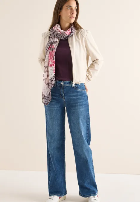 Tuch mit Ausbrennermuster eggplant red