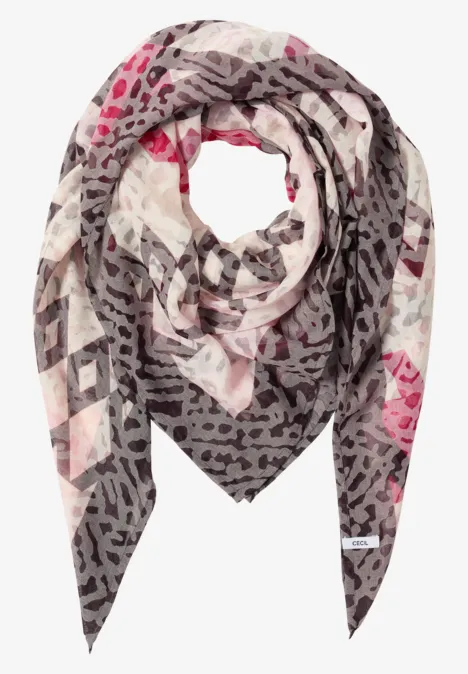 Tuch mit Ausbrennermuster eggplant red