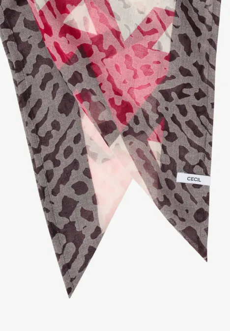 Tuch mit Ausbrennermuster eggplant red