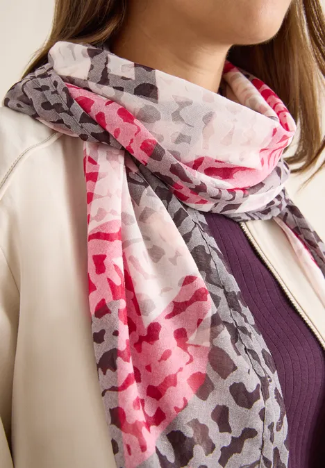 Tuch mit Ausbrennermuster eggplant red