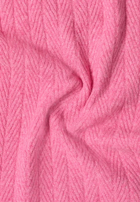 Strickschal mit Struktur dark blossom melange