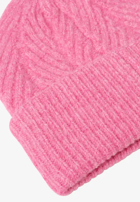 Strickmütze mit Struktur dark blossom melange
