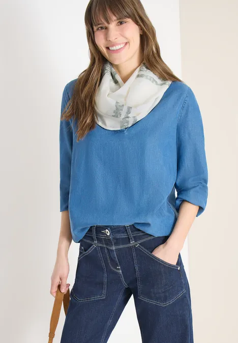 Foulard loop à rayures léopard vanilla white