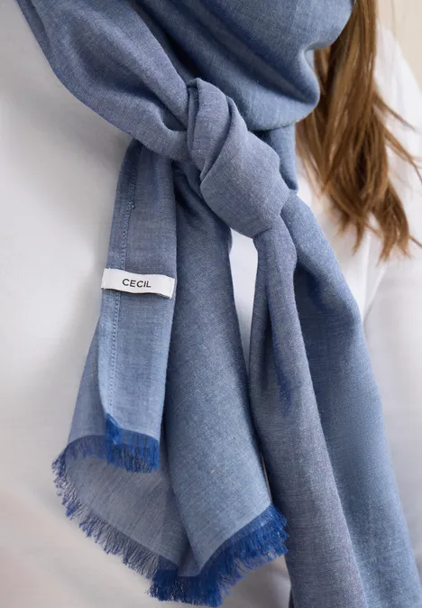 Sjaal in effen kleur coal blue Sjaal in effen kleur coal blue