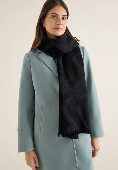 Sjaal met glitterdetails Black