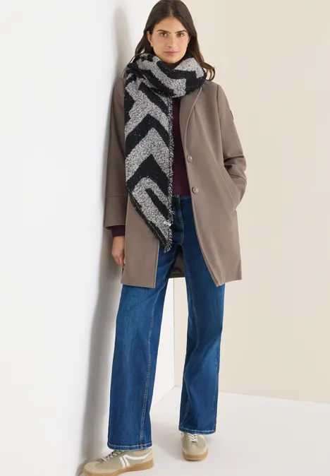 Bouclé driehoekige sjaal Black Bouclé driehoekige sjaal Black