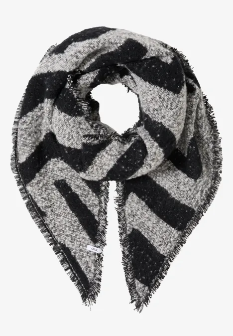 Bouclé driehoekige sjaal Black Bouclé driehoekige sjaal Black