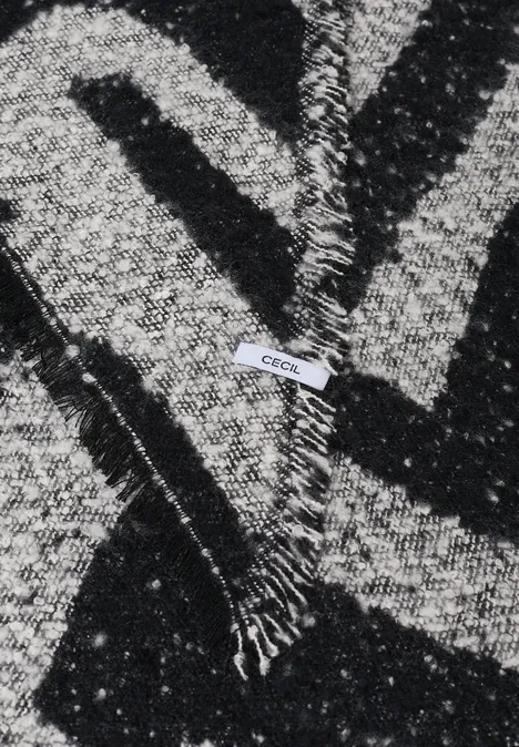 Bouclé driehoekige sjaal Black Bouclé driehoekige sjaal Black