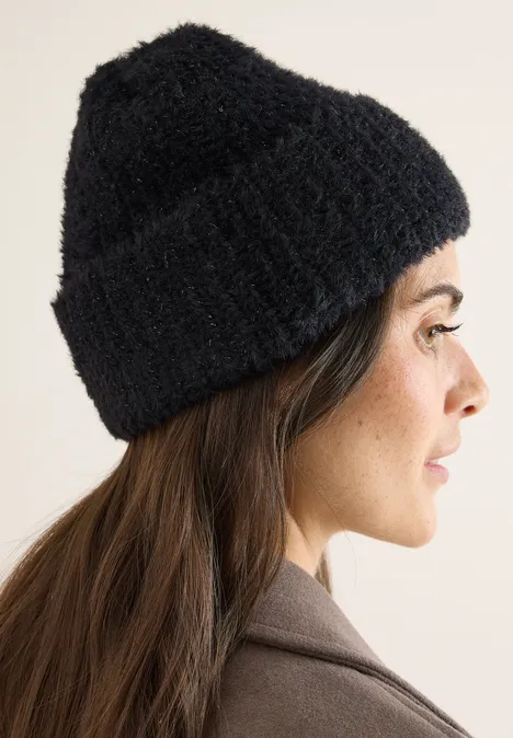 Zachte gebreide muts Black Zachte gebreide muts Black