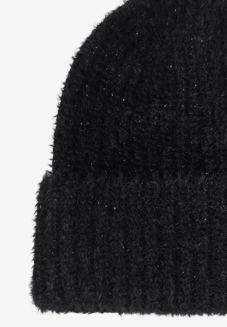 Zachte gebreide muts Black Zachte gebreide muts Black