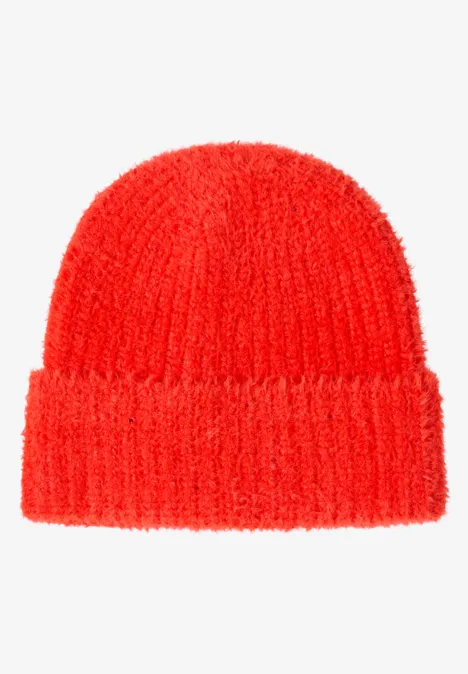 Zachte gebreide muts pumpkin orange Zachte gebreide muts pumpkin orange