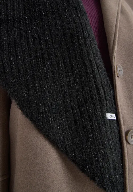 Driehoekige sjaal met glitter Black Driehoekige sjaal met glitter Black