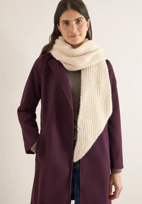 Dreieckstuch mit Glitzer creamy white