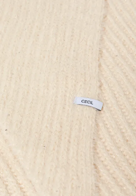 Dreieckstuch mit Glitzer creamy white