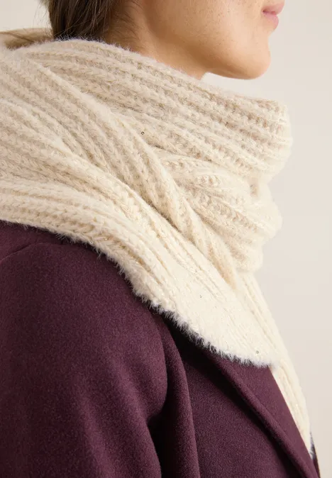 Dreieckstuch mit Glitzer creamy white