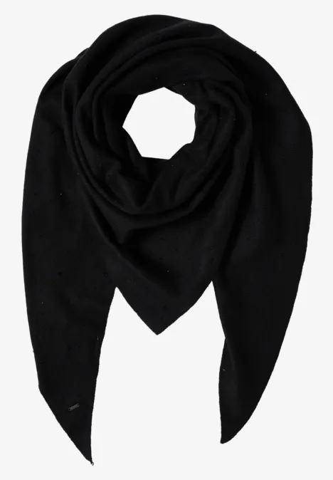 Schal mit Schmucksteinen Black Schal mit Schmucksteinen Black