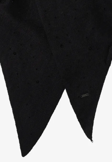 Schal mit Schmucksteinen Black Schal mit Schmucksteinen Black