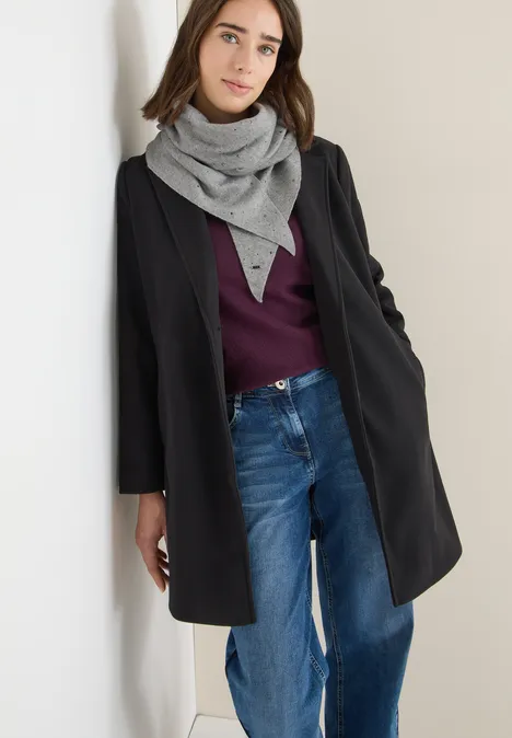 Schal mit Schmucksteinen mineral grey melange Schal mit Schmucksteinen mineral grey melange