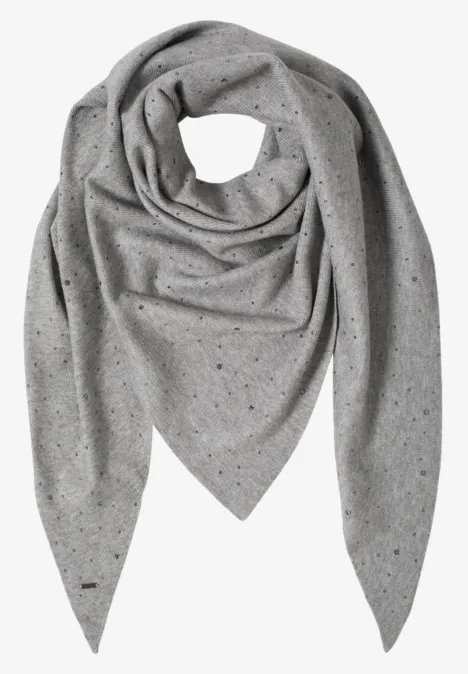 Schal mit Schmucksteinen mineral grey melange Schal mit Schmucksteinen mineral grey melange