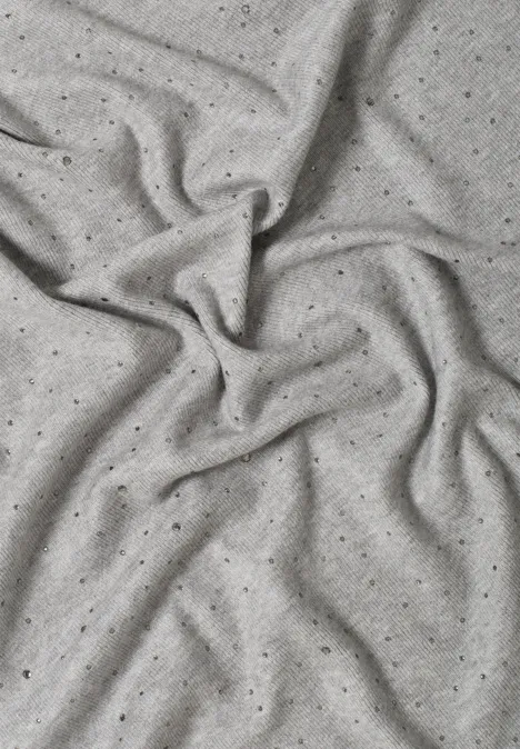 Schal mit Schmucksteinen mineral grey melange Schal mit Schmucksteinen mineral grey melange