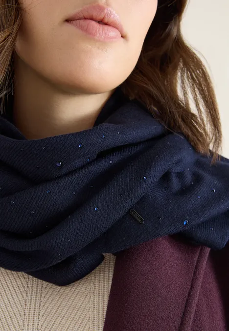 Schal mit Schmucksteinen urban dark blue Schal mit Schmucksteinen urban dark blue