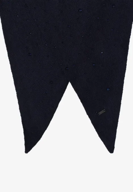 Schal mit Schmucksteinen urban dark blue Schal mit Schmucksteinen urban dark blue