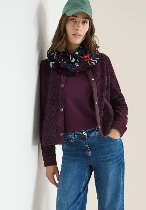 Gemusterter Loop-Schal black multi