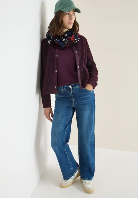 Gemusterter Loop-Schal black multi