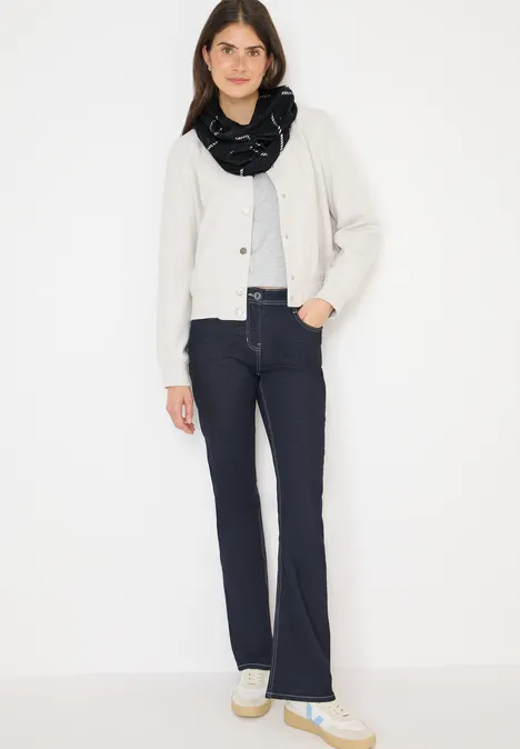 Sjaal met lus en foliedetails Black Sjaal met lus en foliedetails Black