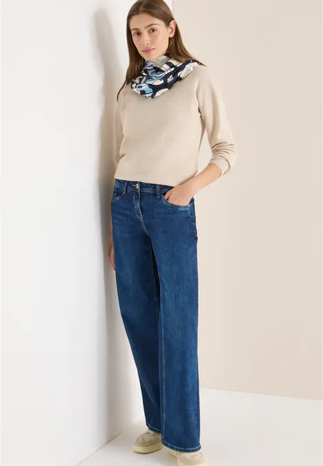 Wzorzysty szal Loop universal blue