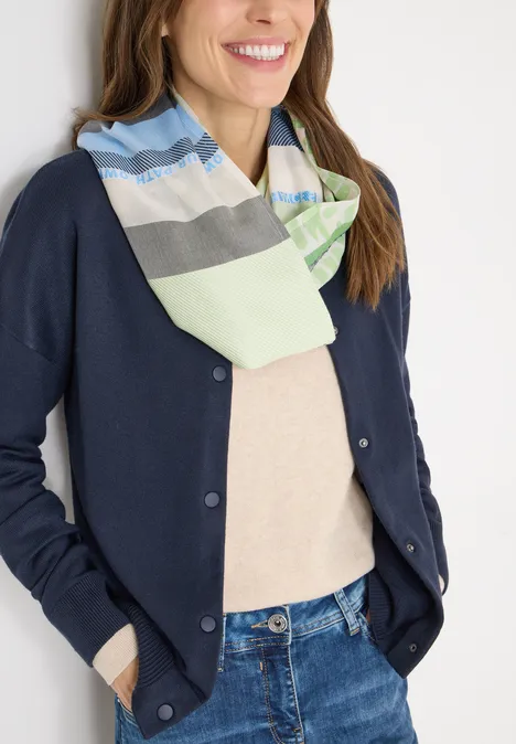 Gestructureerde lusjessjaal bamboo green