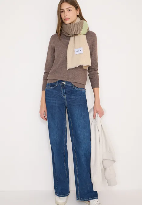 Sjaal met patroon urban taupe