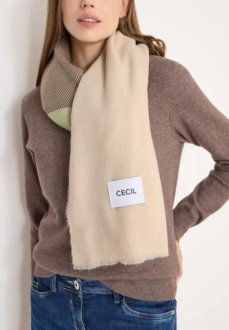 Sjaal met patroon urban taupe