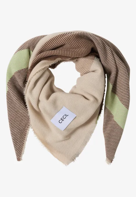 Sjaal met patroon urban taupe