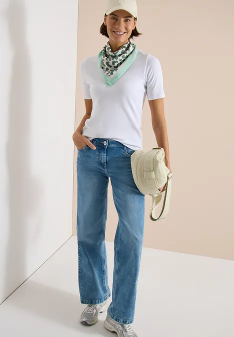 Bandana mit Struktur und Leo-Print macadamia beige Bandana mit Struktur und Leo-Print macadamia beige