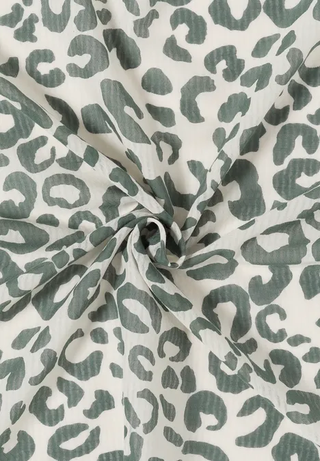 Bandana mit Struktur und Leo-Print macadamia beige Bandana mit Struktur und Leo-Print macadamia beige