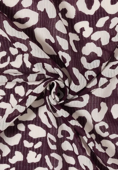 Bandana mit Struktur und Leo-Print rich burgundy
