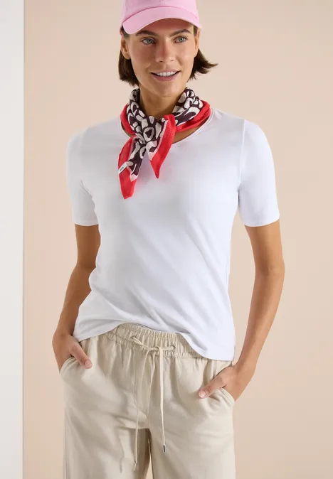 Bandana mit Struktur und Leo-Print rich burgundy