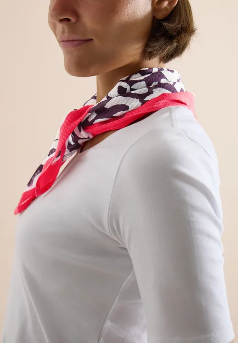 Bandana mit Struktur und Leo-Print rich burgundy