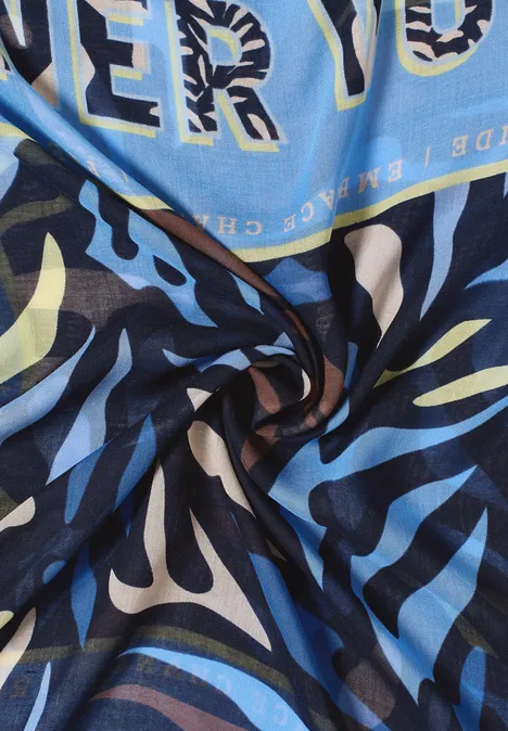 Gemusterter Loop Schal universal blue Gemusterter Loop Schal universal blue