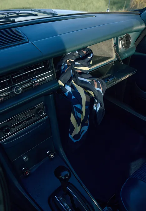 Gemusterter Loop Schal universal blue Gemusterter Loop Schal universal blue