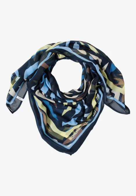 Foulard à motifs universal blue
