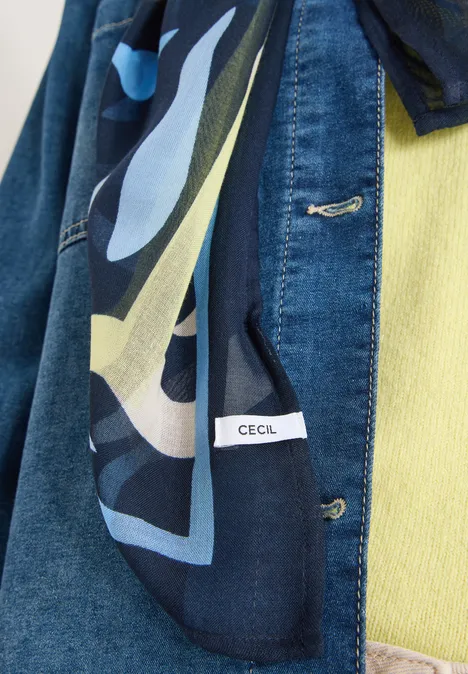 Foulard à motifs universal blue