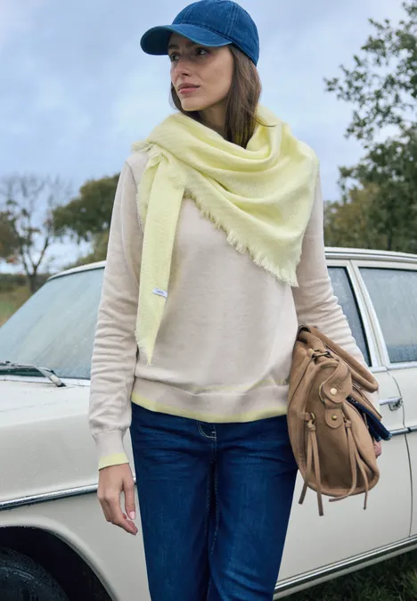 Driehoekige sjaal iced yellow Driehoekige sjaal iced yellow